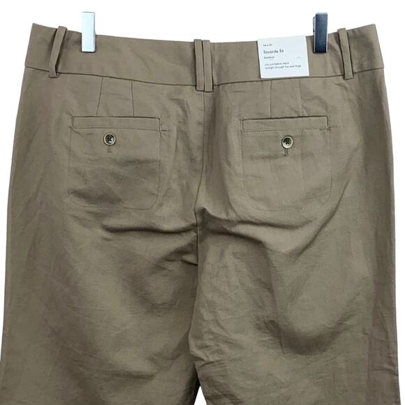 Calvin Klein Favorite Fit Boot Cut Linen Cotton Pants Classic Women's Size 14x31 - Picture 7 of 10